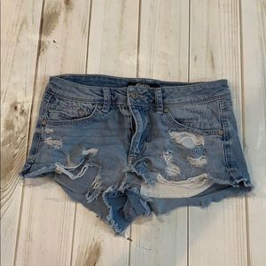 Girls Ripped Jean Shorts